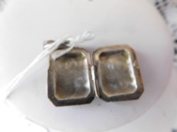 silver square locket b